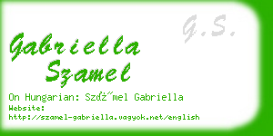 gabriella szamel business card